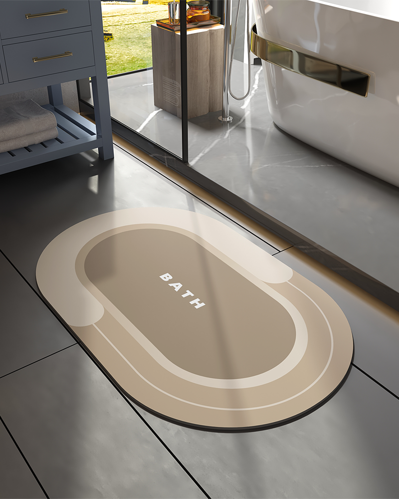 Lightweight non slip bathroom rug, easy to move and maintain.