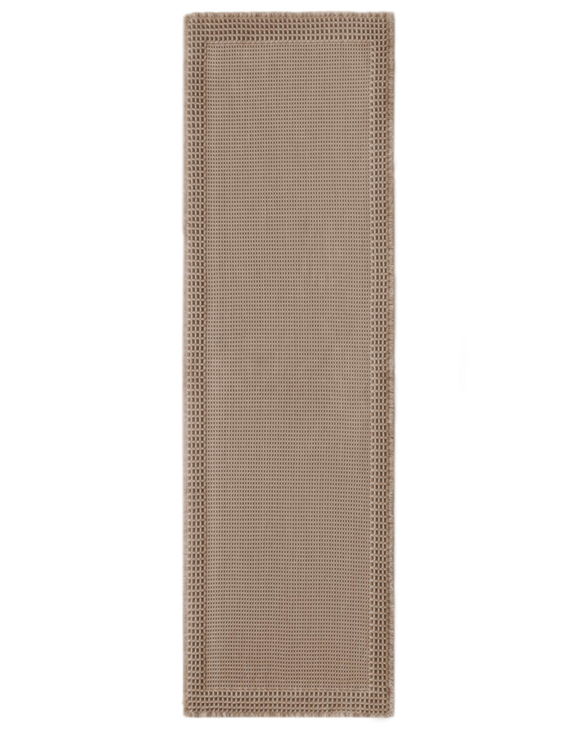 Plush waffle bath mat with non slip bottom for everyday home use
