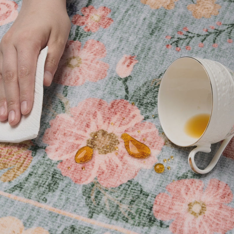 Easy-clean mat surface wipes clean effortlessly