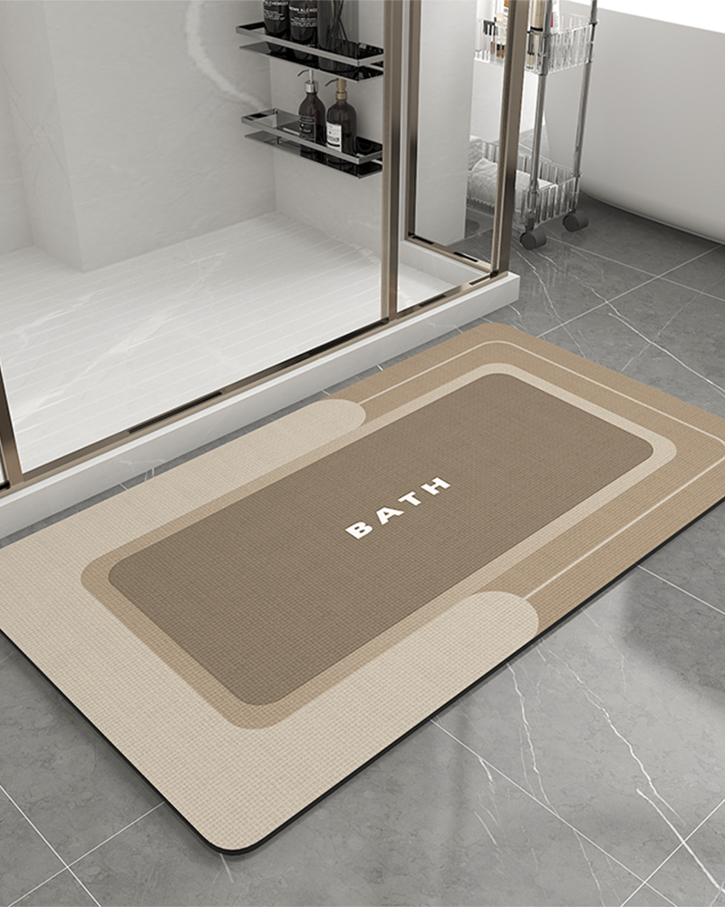 Quick dry bath mat tailored for easy living, keeping your bathroom floor dry and welcoming