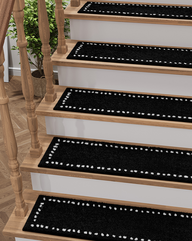 15PCS peel and stick stair treads, soft, safe and non-slip for kids.