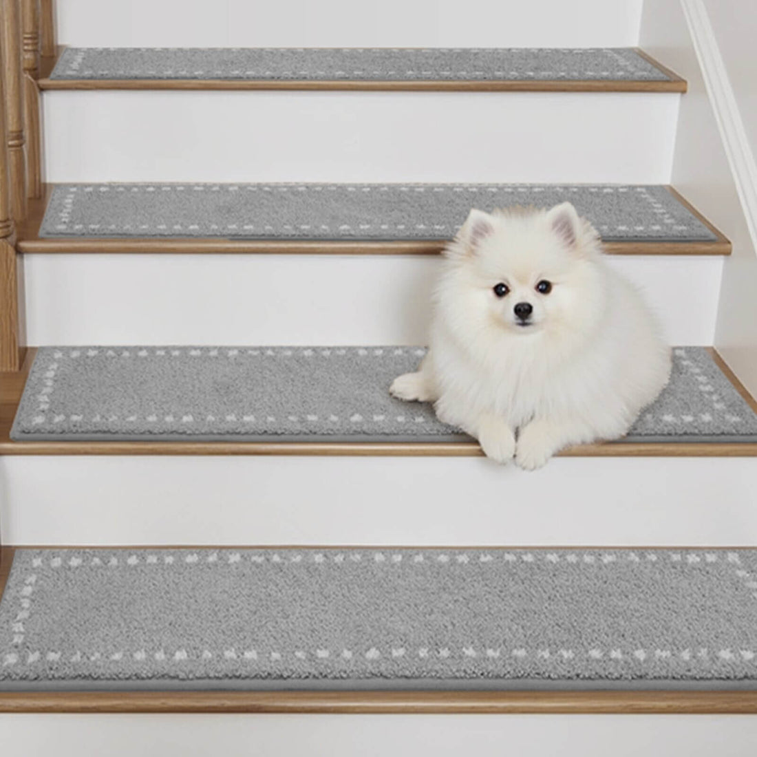 Cushioned stair treads offering quieter and softer steps throughout the home