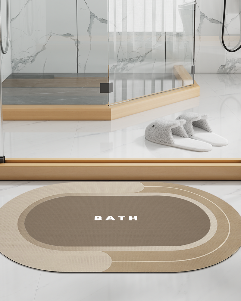 Round bath mat built for fast drying bathrooms, helping keep floors dry and comfortable after every use