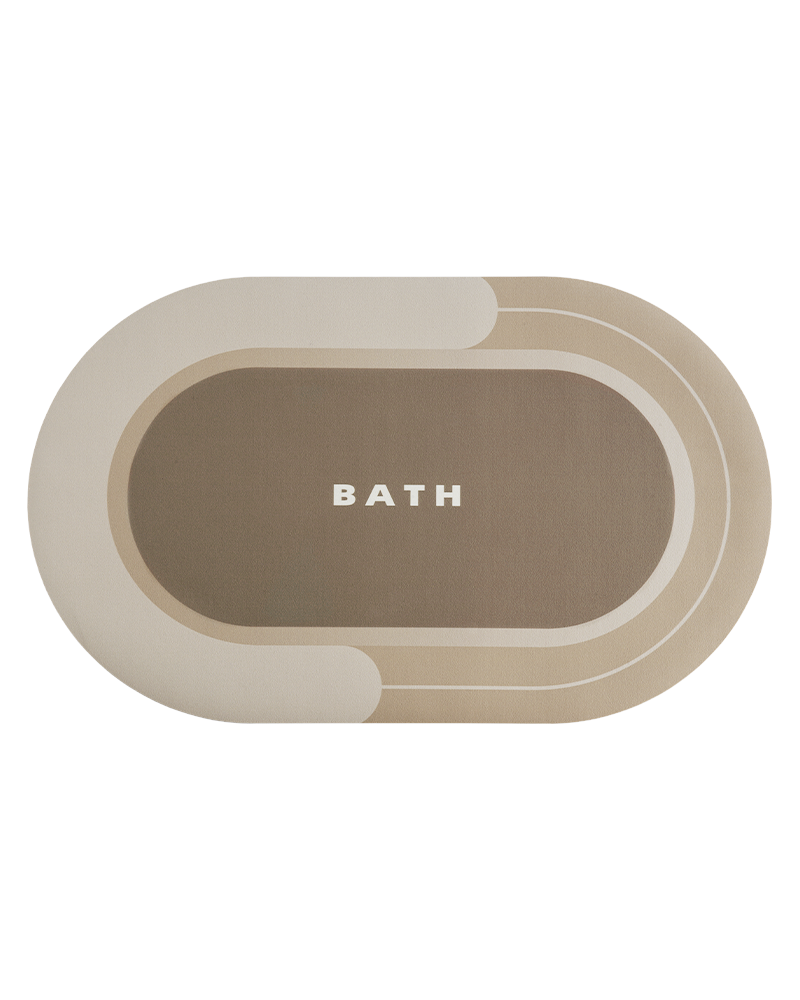 Round bath mat created for minimalist bathroom style, combining clean design with practical quick dry features