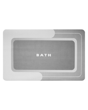 Bath mat with quick-drying and non-slip properties, highly absorbent surface for bathroom use.