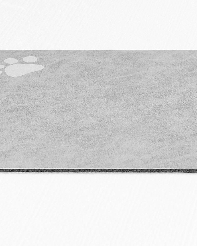 Rubber backed pet feeding mat ensuring safe and steady meals