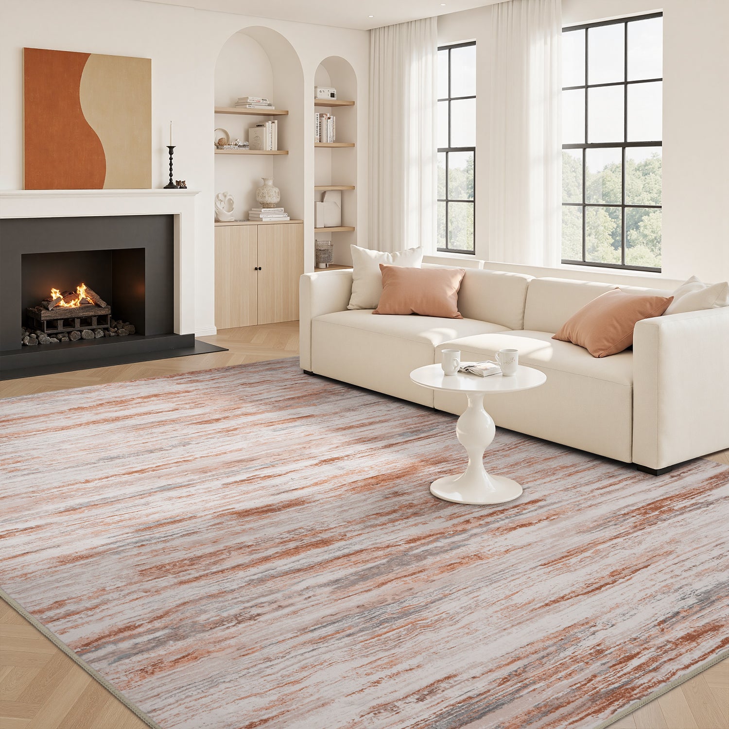 Abstract Rugs Washable Modern Carpet