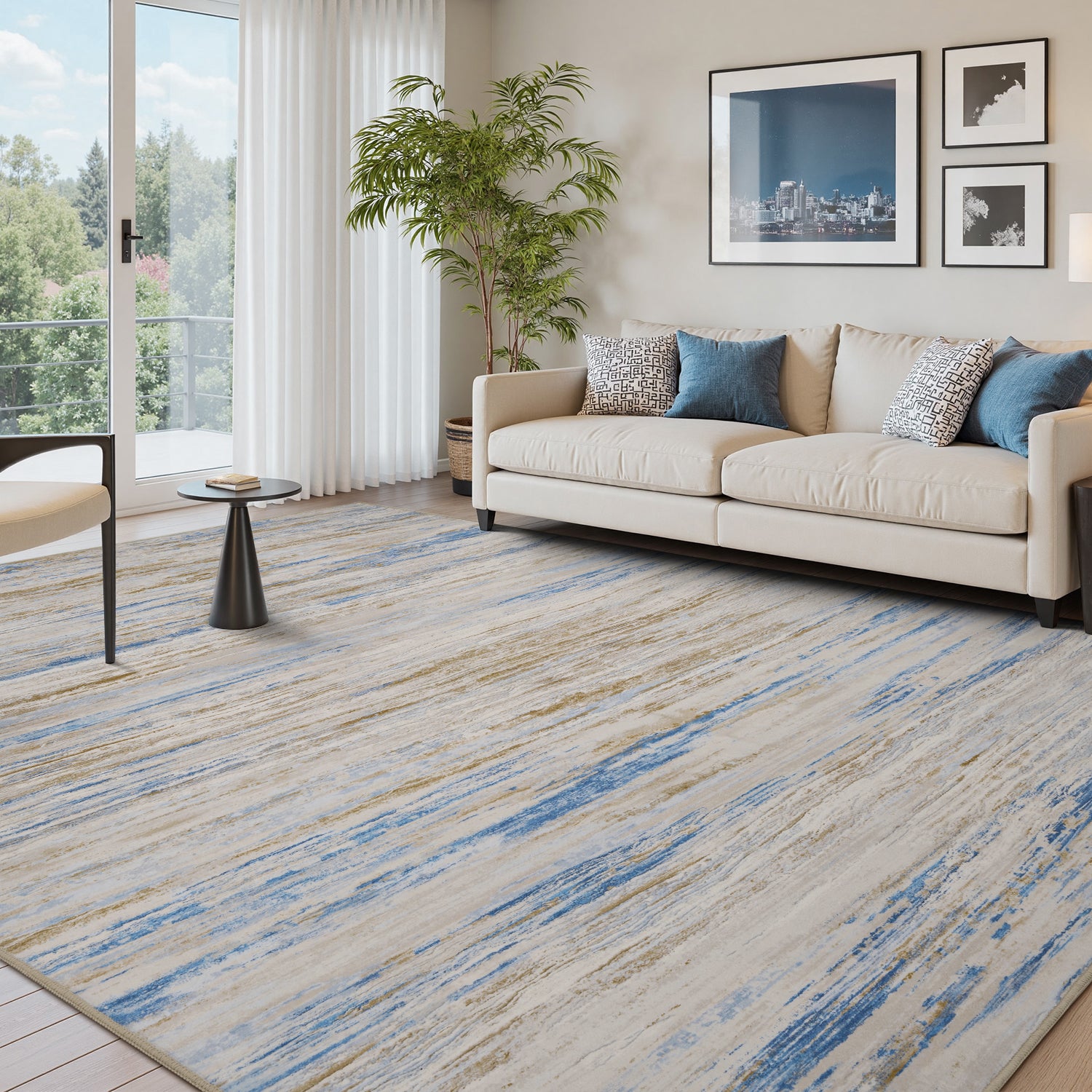 Abstract Rugs Washable Modern Carpet