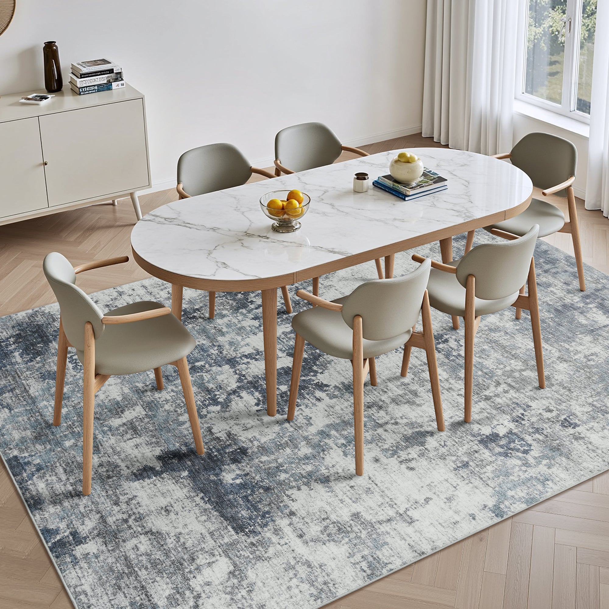 Modern Abstract Washable Non-Slip Area Rug