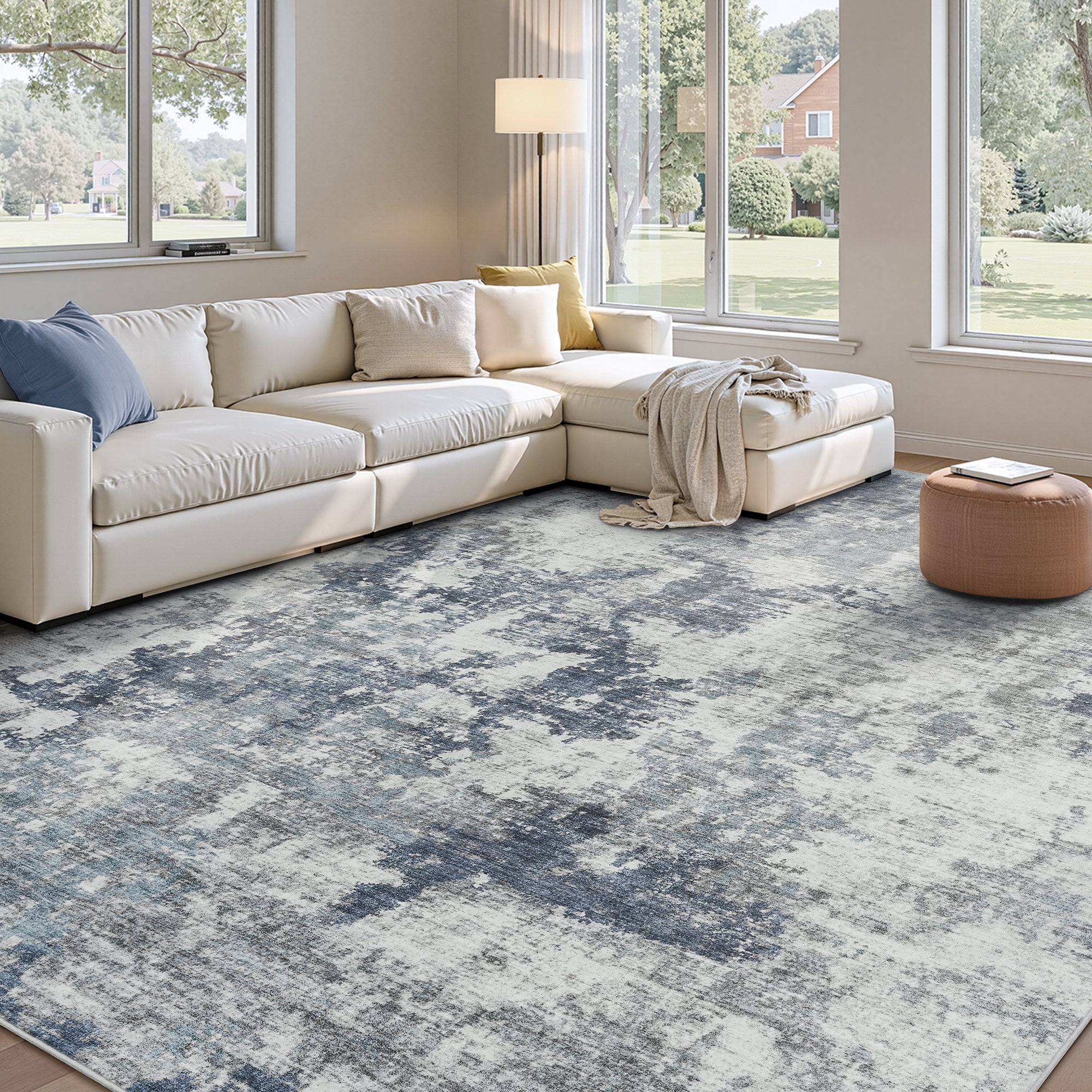 Modern Abstract Washable Non-Slip Area Rug