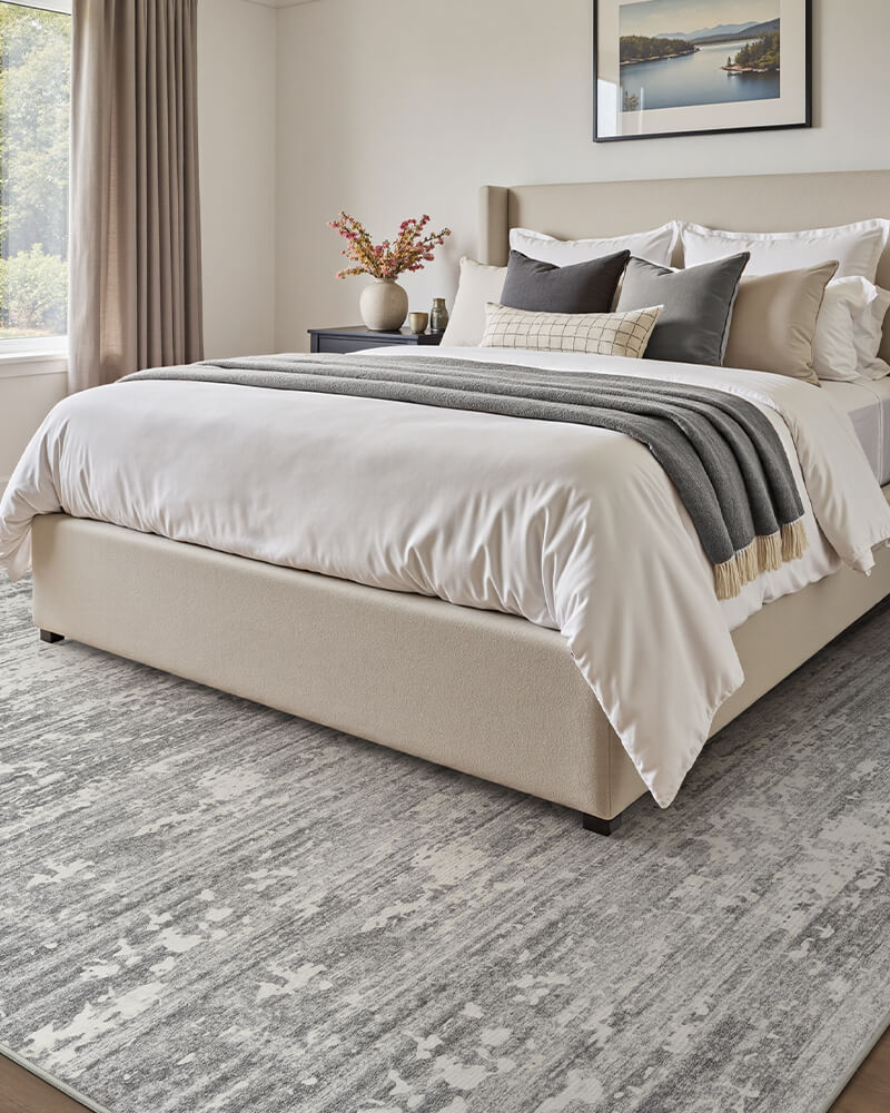 Modern rug crafted for practical and stylish home living