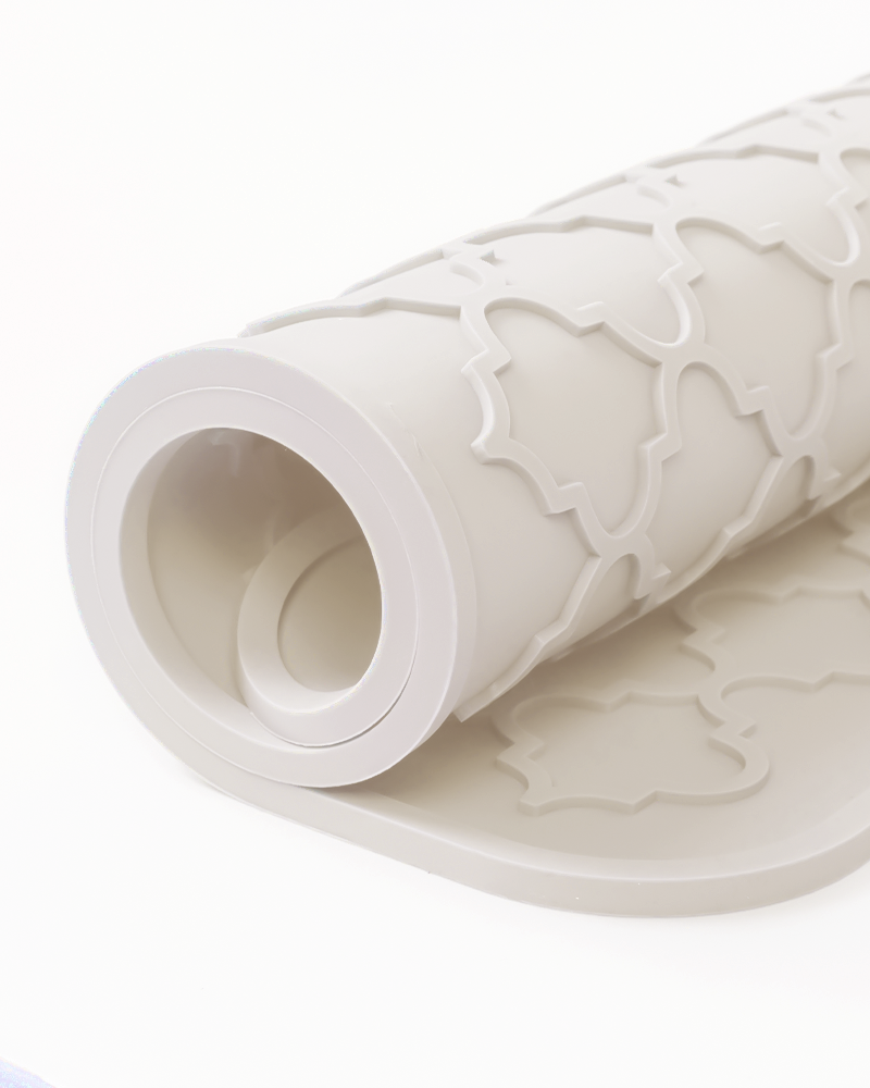 Silicone mat supporting versatile kitchen use