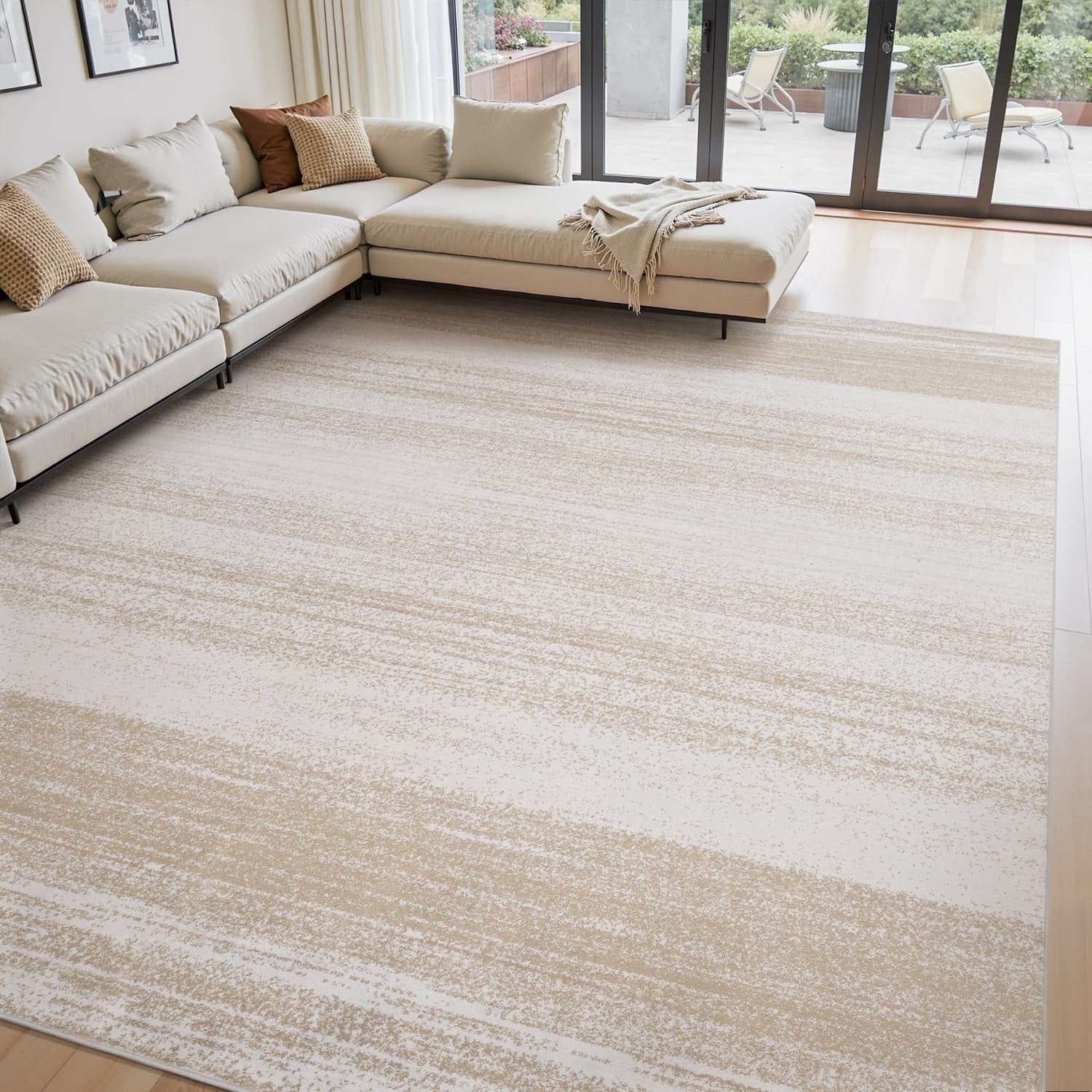 VUNATE Abstract Striped Area Rug