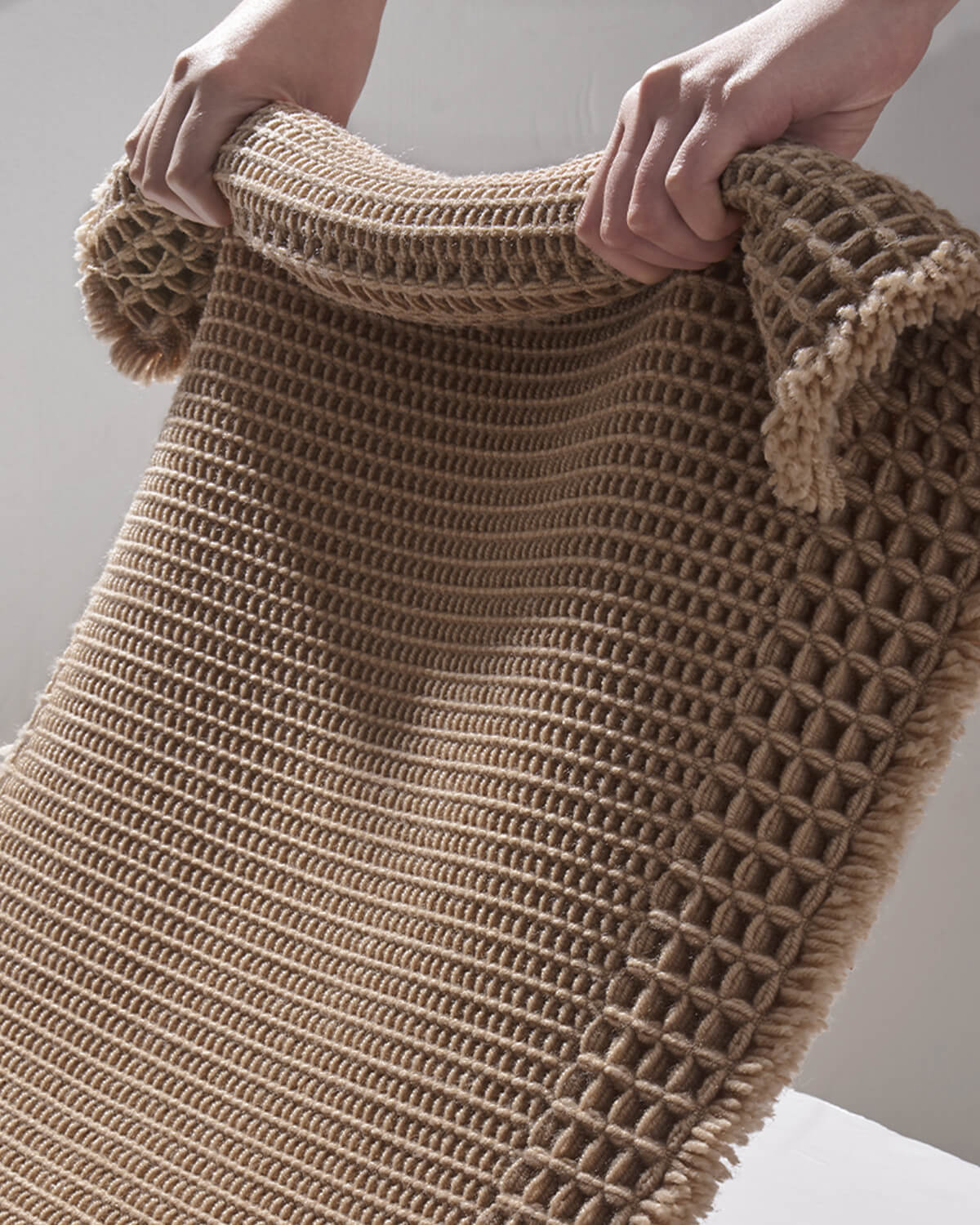 Soft bath mat with waffle weave providing everyday home comfort