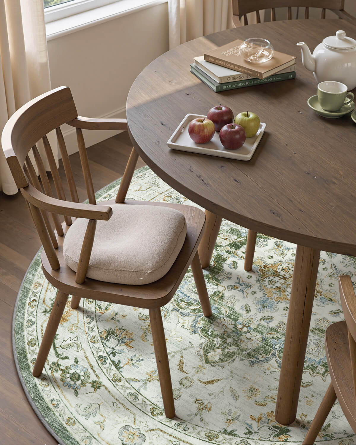 Soft floral vintage area rug designed for bedrooms and comfortable lounge spaces