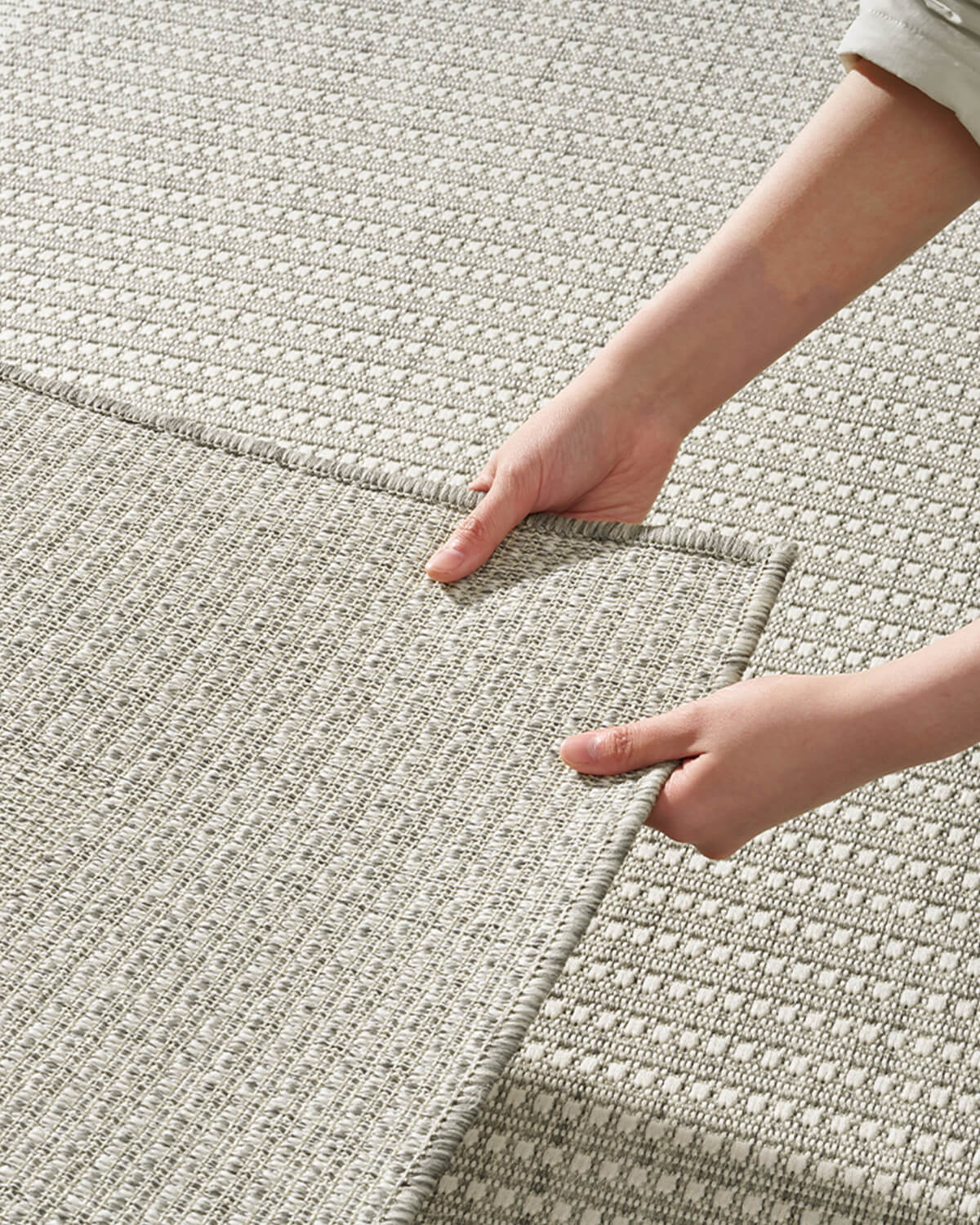 Easy care indoor outdoor rug designed for busy households
