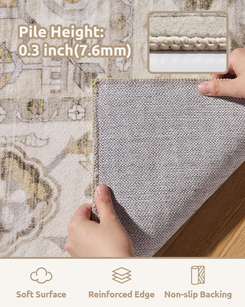 Soft boho rug made for comfortable daily routines