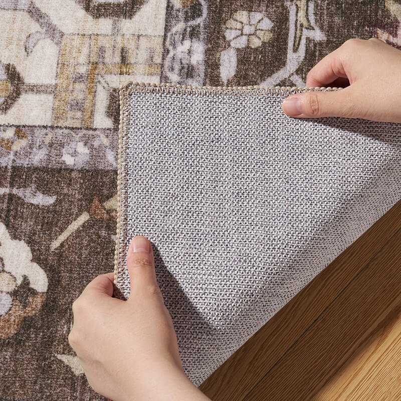 Washable boho area rug ideal for active homes