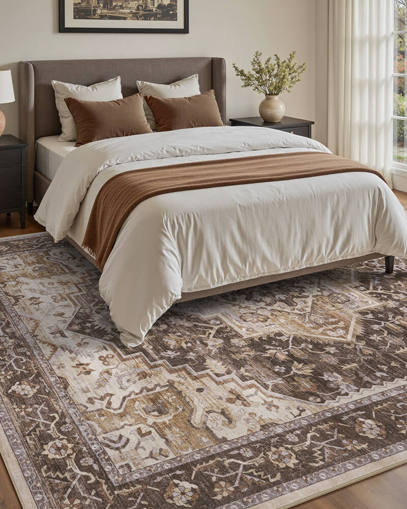 Washable boho rug built for real-life households
