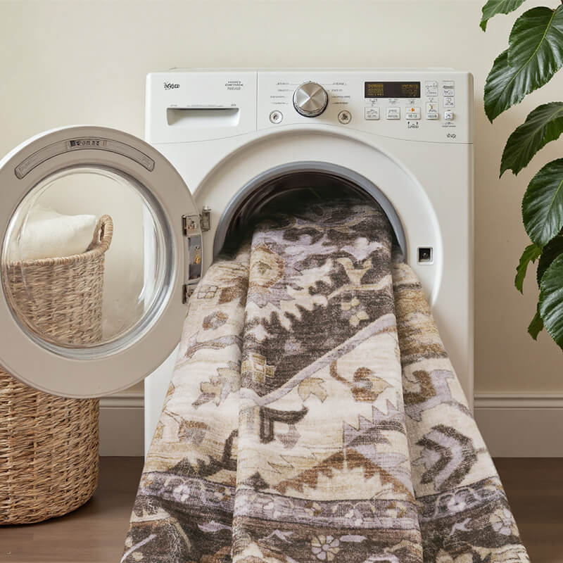 Boho style rug designed for cozy family spaces