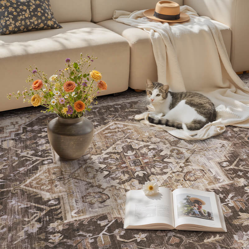 Soft boho rug crafted for relaxed home moments