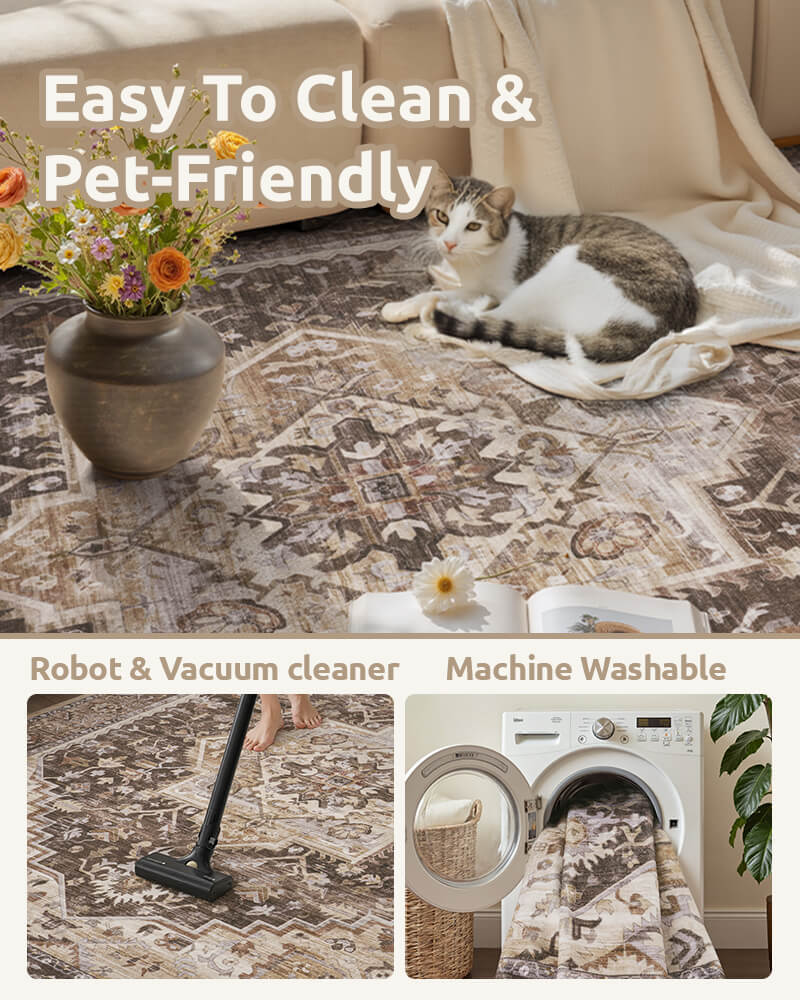 Boho inspired rug offering comfort underfoot