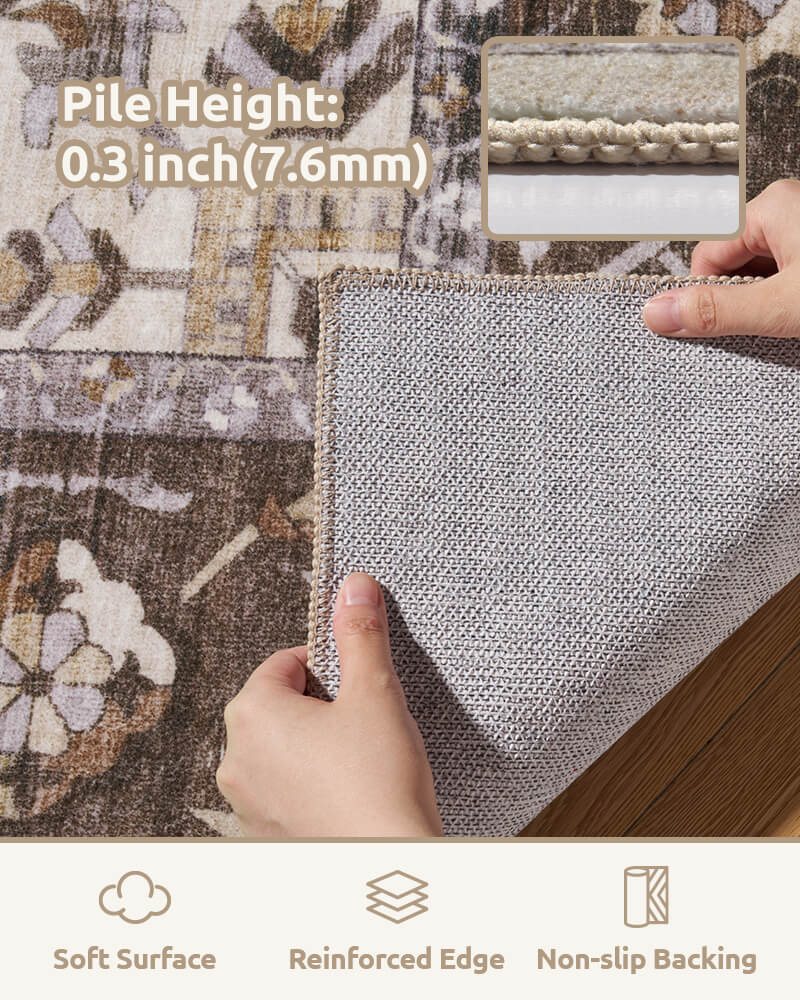 Boho style rug created for layered home decor