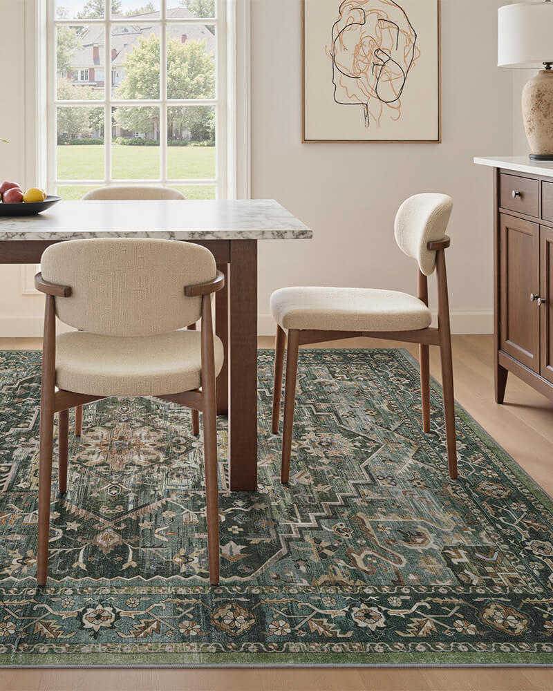 Soft vintage rug designed for comfort-focused interiors