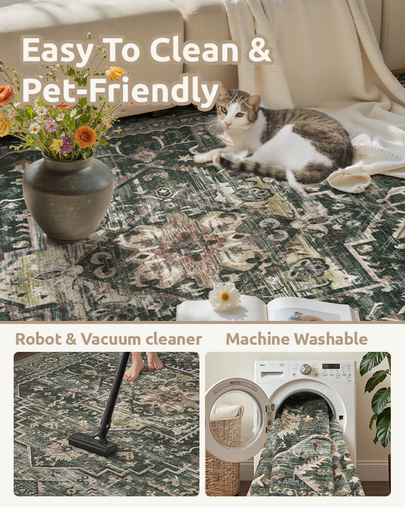 Classic style vintage area rug for daily use