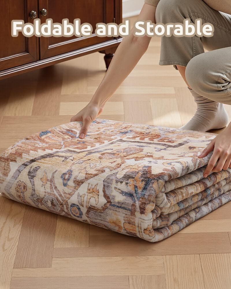 Vintage rug designed for elegant yet functional spaces
