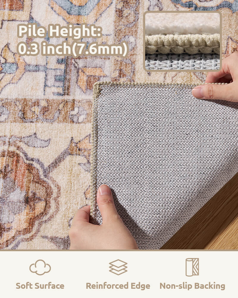 Easy-care vintage rug designed for modern lifestyles