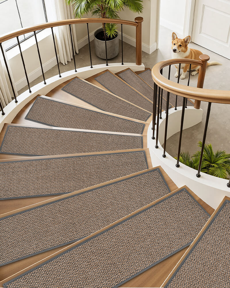 Stair treads offering added traction and stability for seniors and children