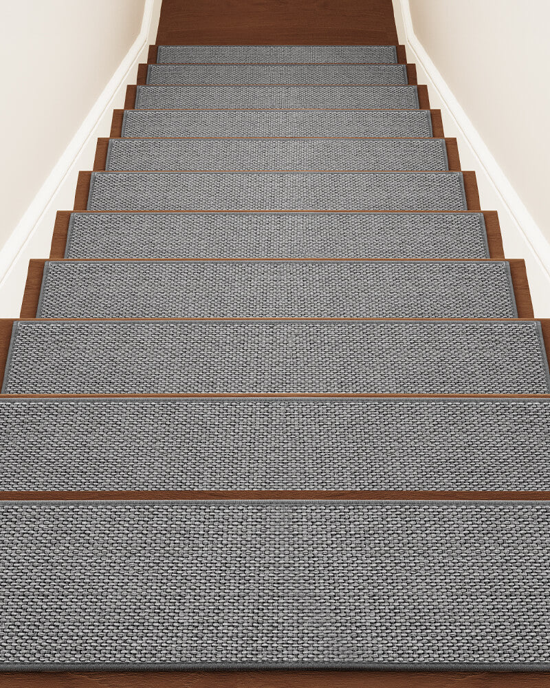 Residue-free stair treads that protect wooden steps without damage