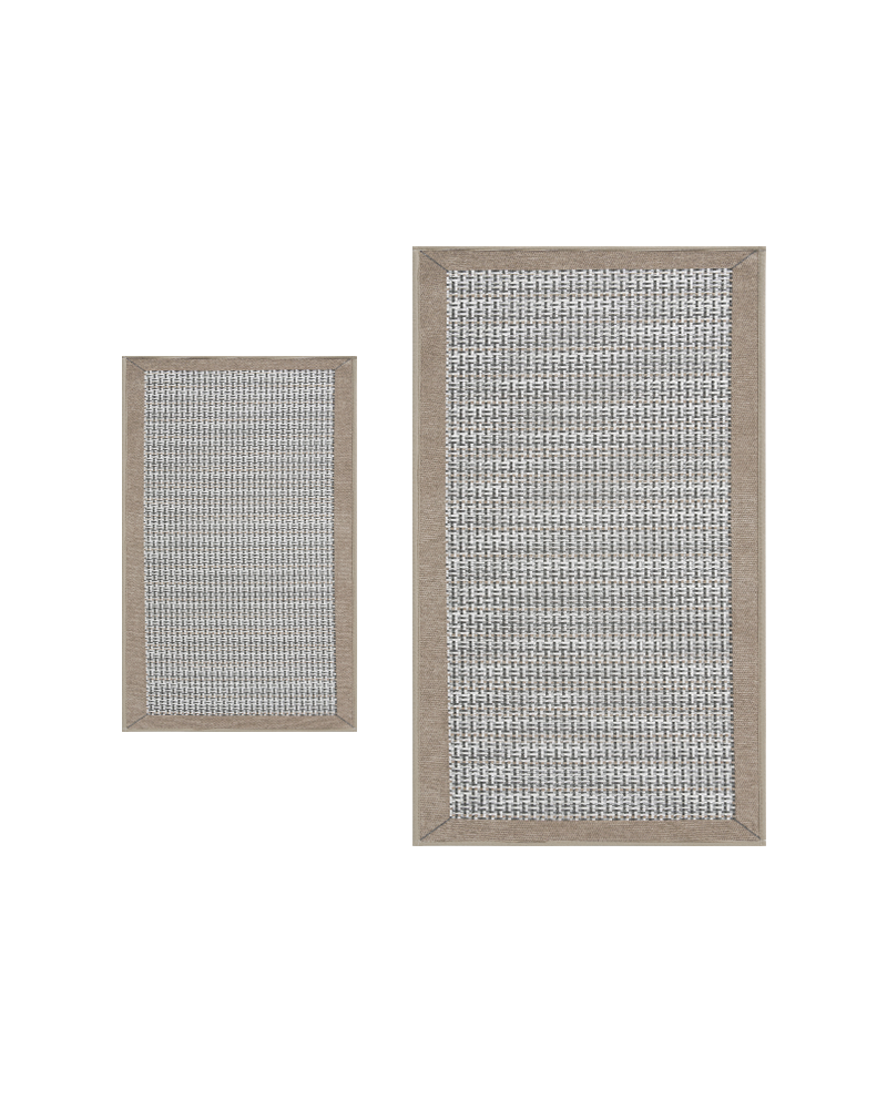 Non skid rug set for kitchen floor and front door by Montvoorugs.