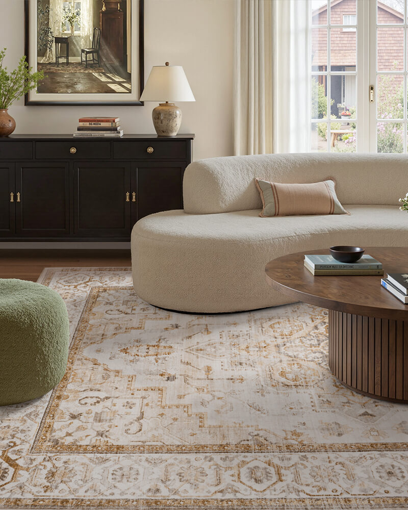 Easy-care bohemian rug made for busy households