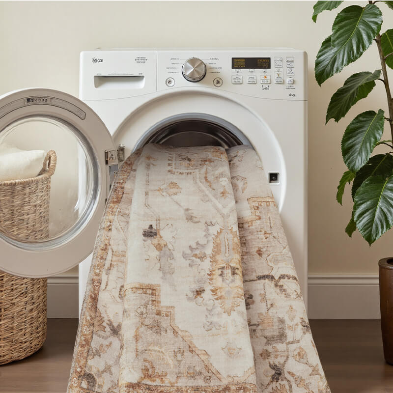 Boho inspired area rug suited for comfortable daily use