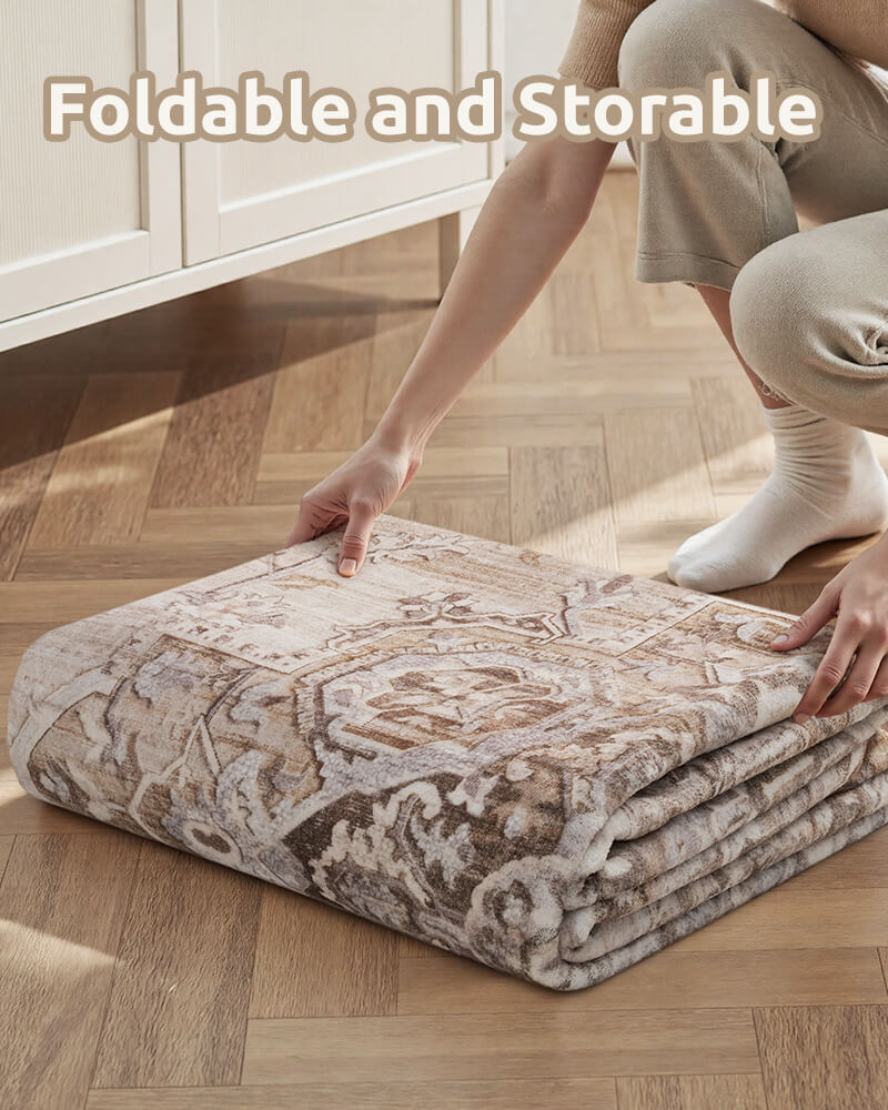 Cozy boho rug designed for a natural home feel