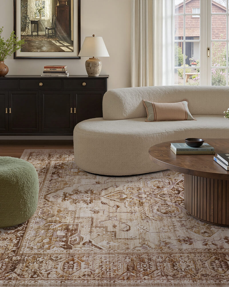 Soft-touch boho rug ideal for family-friendly spaces