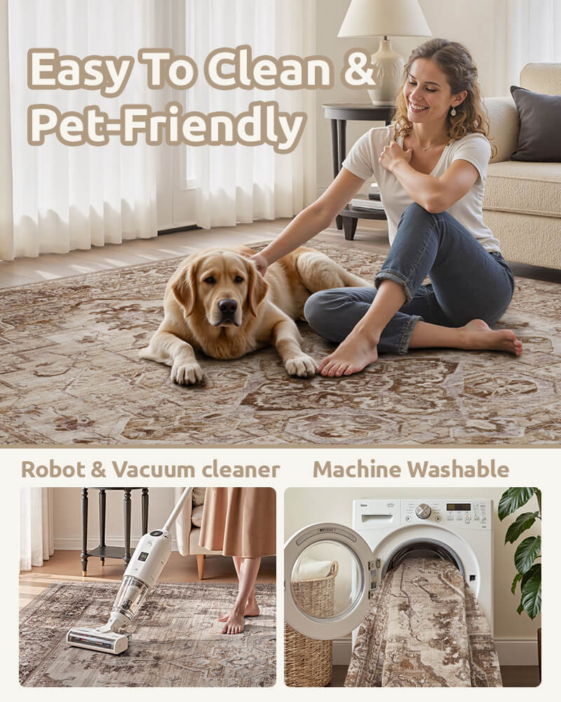 Boho rug designed to complement casual home decor