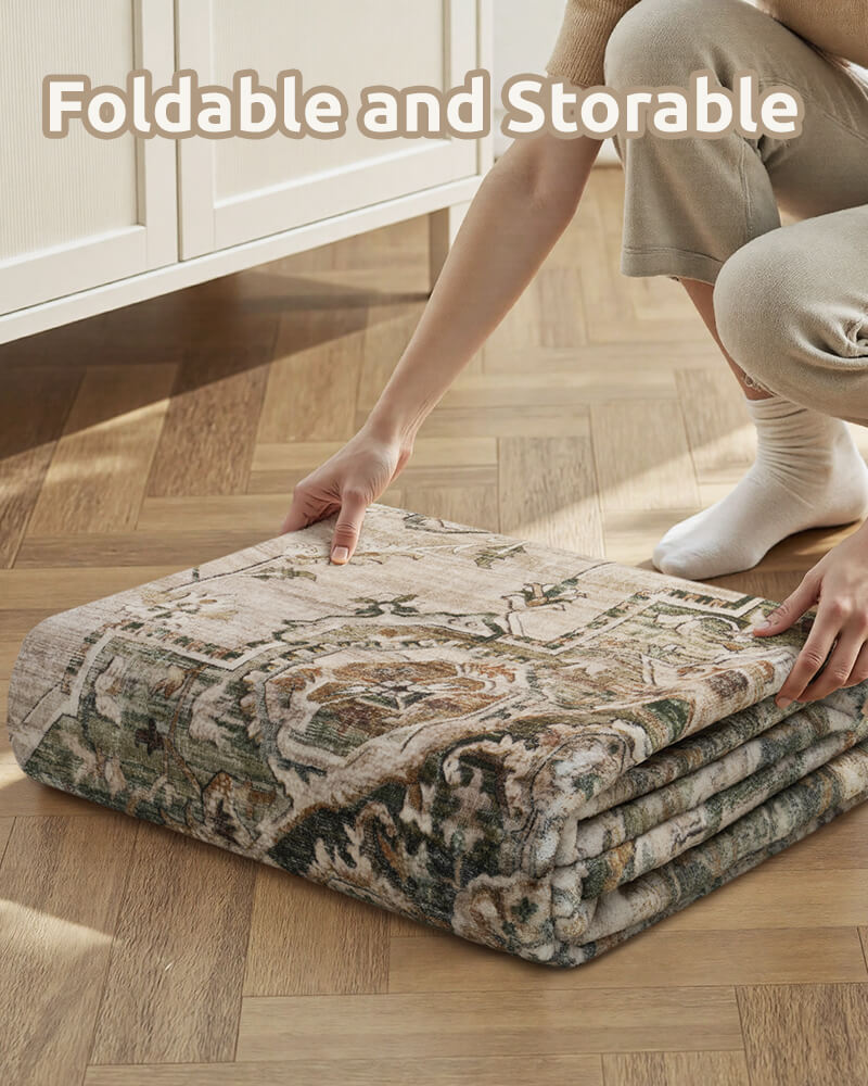 Washable bohemian rug suitable for active family homes