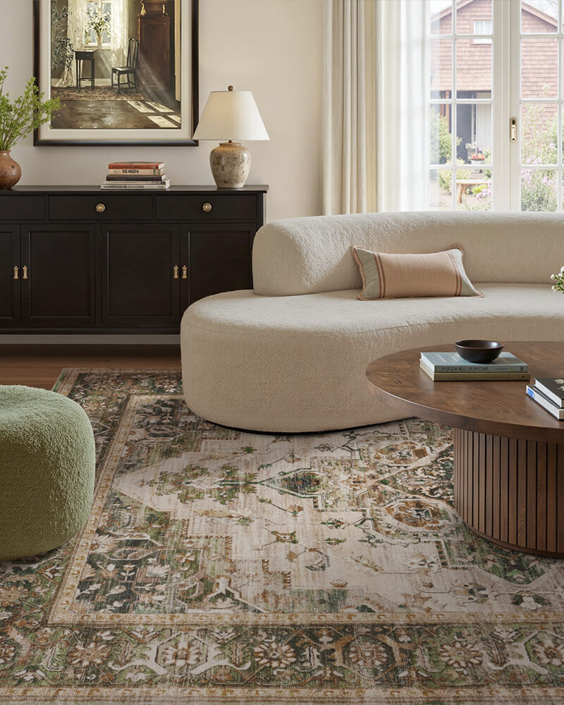 Boho style rug made for effortless home coordination