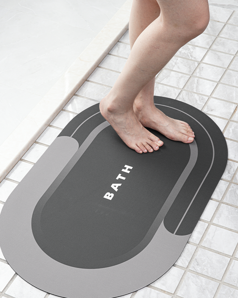 MontVoo non slip quick dry bath mat for bathroom, absorbent and stain resistant design.