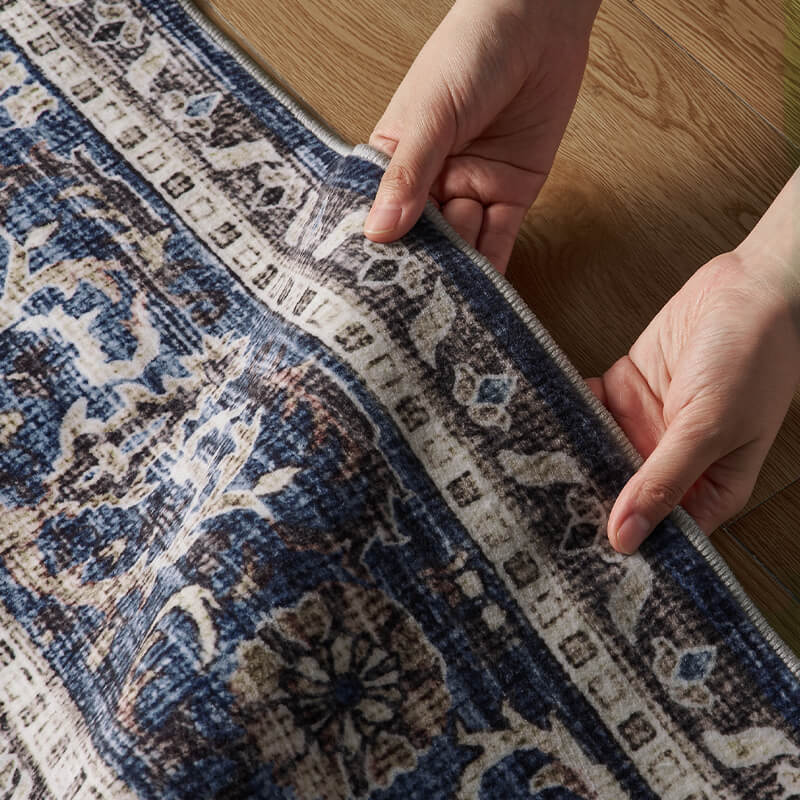 Washable boho rug crafted for natural, lived-in homes