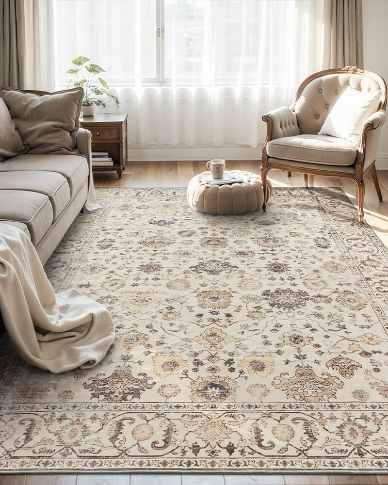 Soft touch vintage area rug designed for relaxing home spaces and everyday use