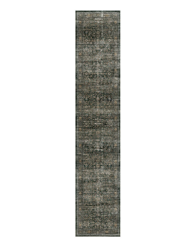 Washable anti-slip beige runner rug that’s long, cozy, and elegant.