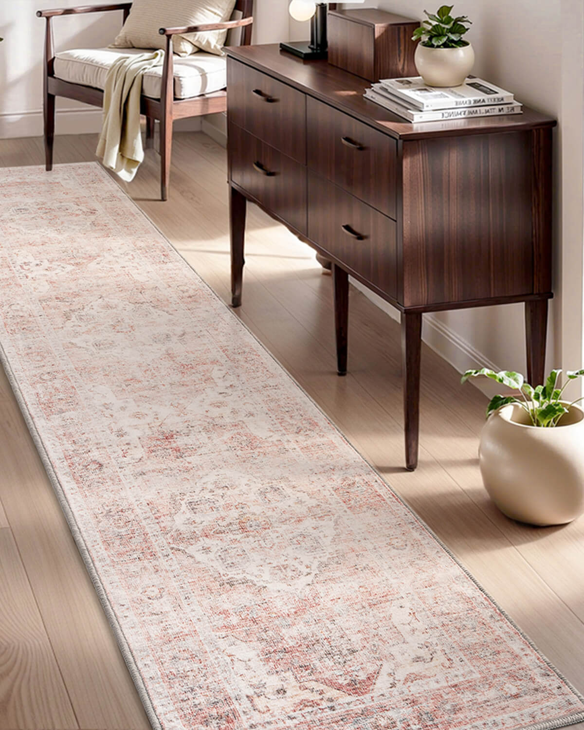 Vintage style area rug enhancing elegant home spaces