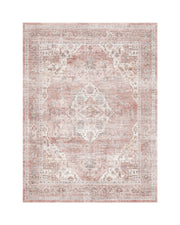 Vintage washable area rug designed for cozy family spaces