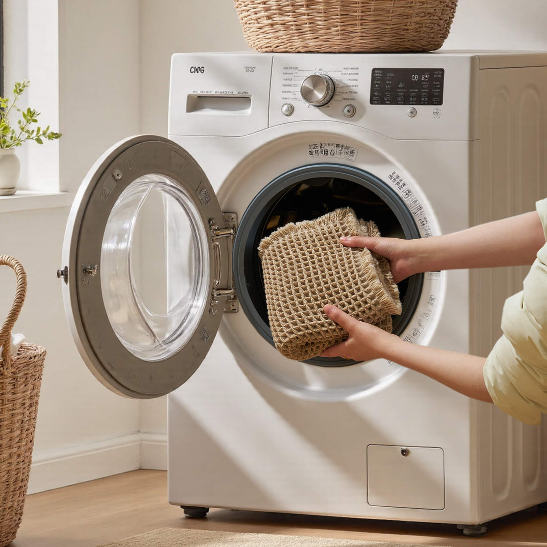 Waffle bath mat with quick dry performance and non slip backing for safe bathroom use