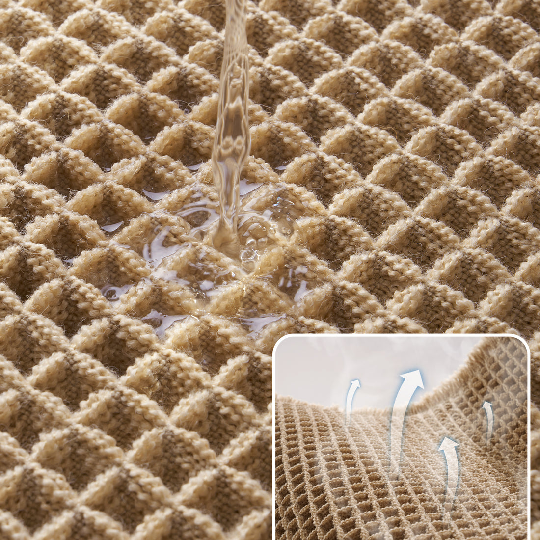 Soft waffle bath mat with plush texture creating a cozy bathroom experience
