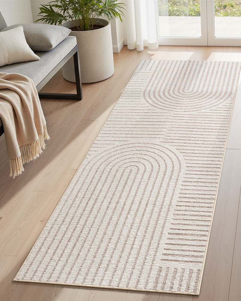 Washable area runner rug designed for effortless maintenance